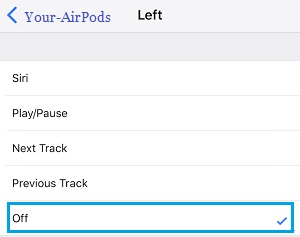 Turn OFF AirPods on Double Tap