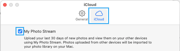 Enable Photo Stream on Mac