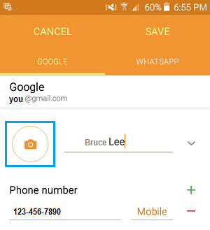 Añadir una foto a un contacto en un teléfono Android