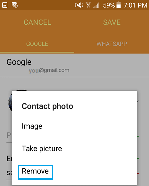 Editar o eliminar una foto de contacto en un teléfono Android