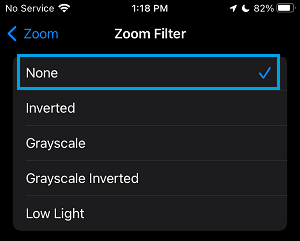 Desactivar el filtro del zoom