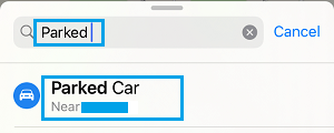Buscar un coche aparcado en Apple Maps iPhone