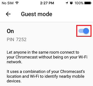 Activar el modo invitado para Chromecast