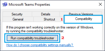 Run Microsoft Teams Compatibility Troubleshooter 