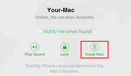 Erase Stolen or Lost Mac Using Find my Mac Service