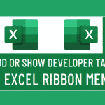 Show Developer Tab in Excel Ribbon Menu