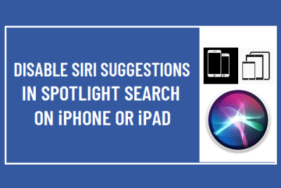 Disable Siri Suggestions in Spotlight Search on iPhone or iPad