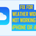 Weather Widget Not Working on iPhone or iPad