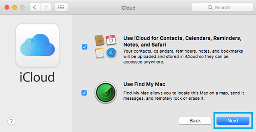 Setup Find my Mac