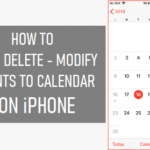 Add, Delete, Modify Events to Calendar on iPhone