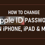 Change Apple ID Password on iPhone, iPad and Mac