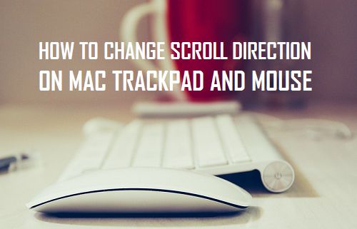Change Scroll Direction on Mac Trackpad and Mouse