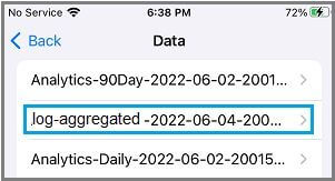 Log-aggregated File on iPhone