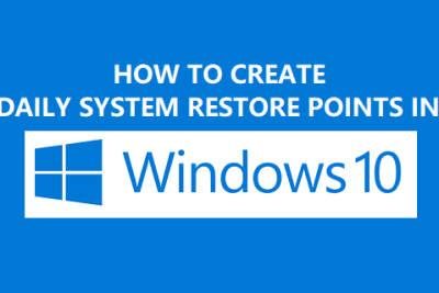 Create Daily System Restore Points in Windows 10