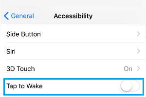 Disable Tap to Wake on iPhone