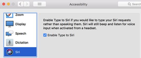 Activar la escritura para Siri en el Mac