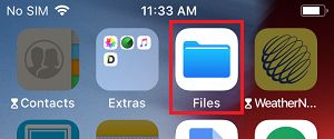 Open Files App on iPhone