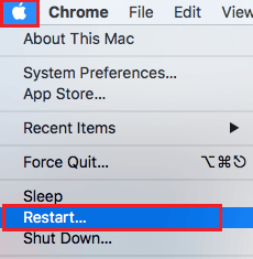 Restart Mac