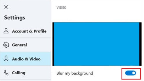 Blur Background During Skype Video Calls