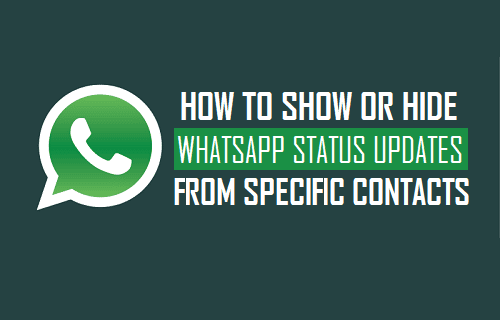 Show or Hide WhatsApp Status Updates From Specific Contacts