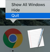 Quit Chrome Browser on Mac