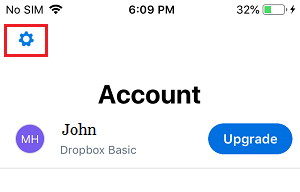 Dropbox Settings Icon