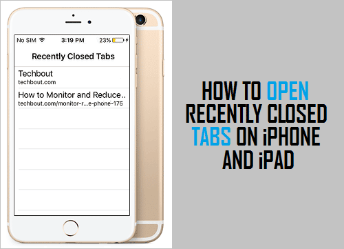 Open Recently Closed Tabs On iPhone and iPad