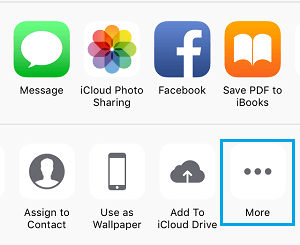 Access More Sharing Options in Sharing Menu on iPhone