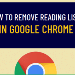 Remove Reading List in Google Chrome