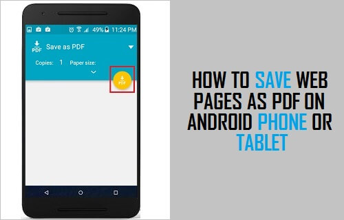 Save Web Pages As PDF on Android Phone