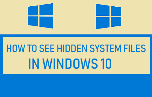 See Hidden System Files in Windows 10