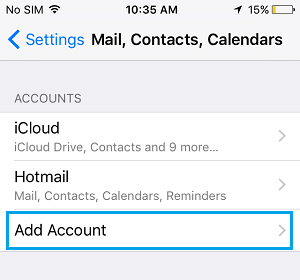 Add Email Account to iPhone