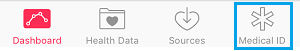 Medical ID Tab on iPhone Screen