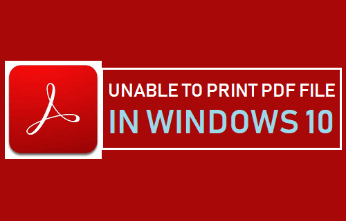 Unable to Print PDF File in Windows 10