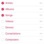 ¿Cuál es la mejor manera de mostrar sólo la música descargada en el iPhone iOS 10?