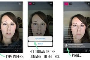 ¿Cómo puedo fijar los comentarios en Instagram Live?