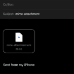 ¿Cómo puedo abrir un archivo Mime en mi iPhone?
