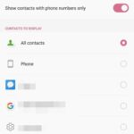 ¿Cómo se puede desactivar la visualización de contactos en mi Android?