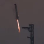 SpaceX marca un hito al atrapar en el aire a su megacohete Super Heavy