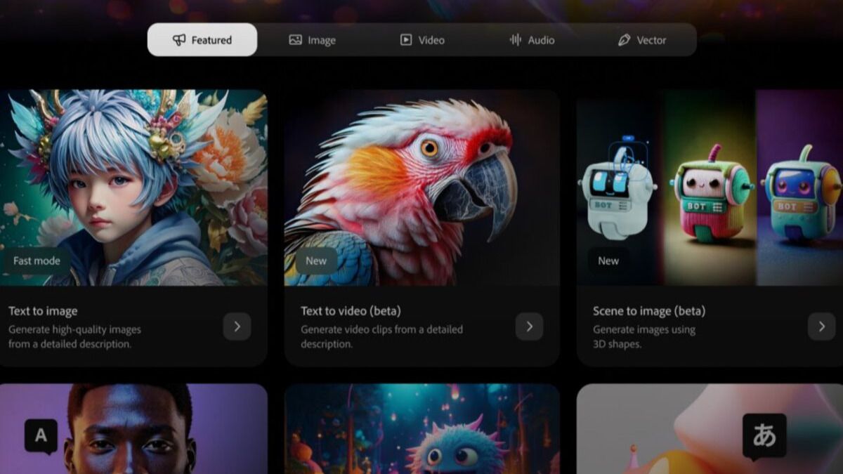 Modelo de vídeo de Adobe Firefly