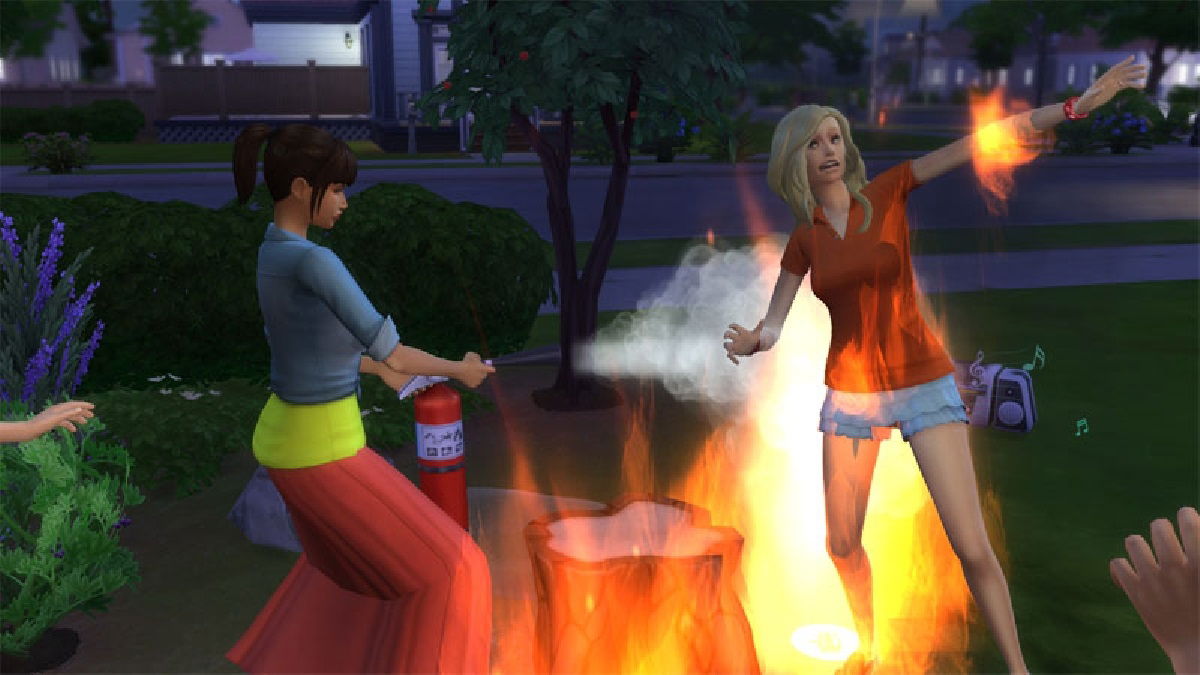 Cómo provocar un incendio en Los Sims 4