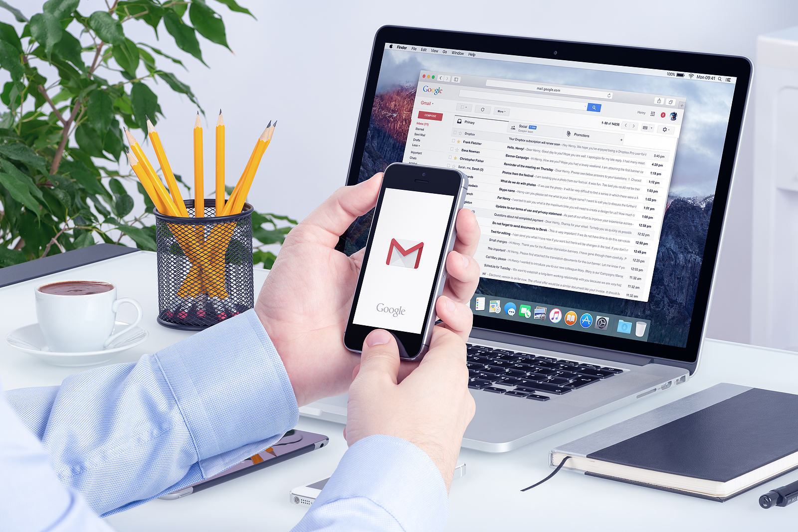 Función Shielded Email en uso