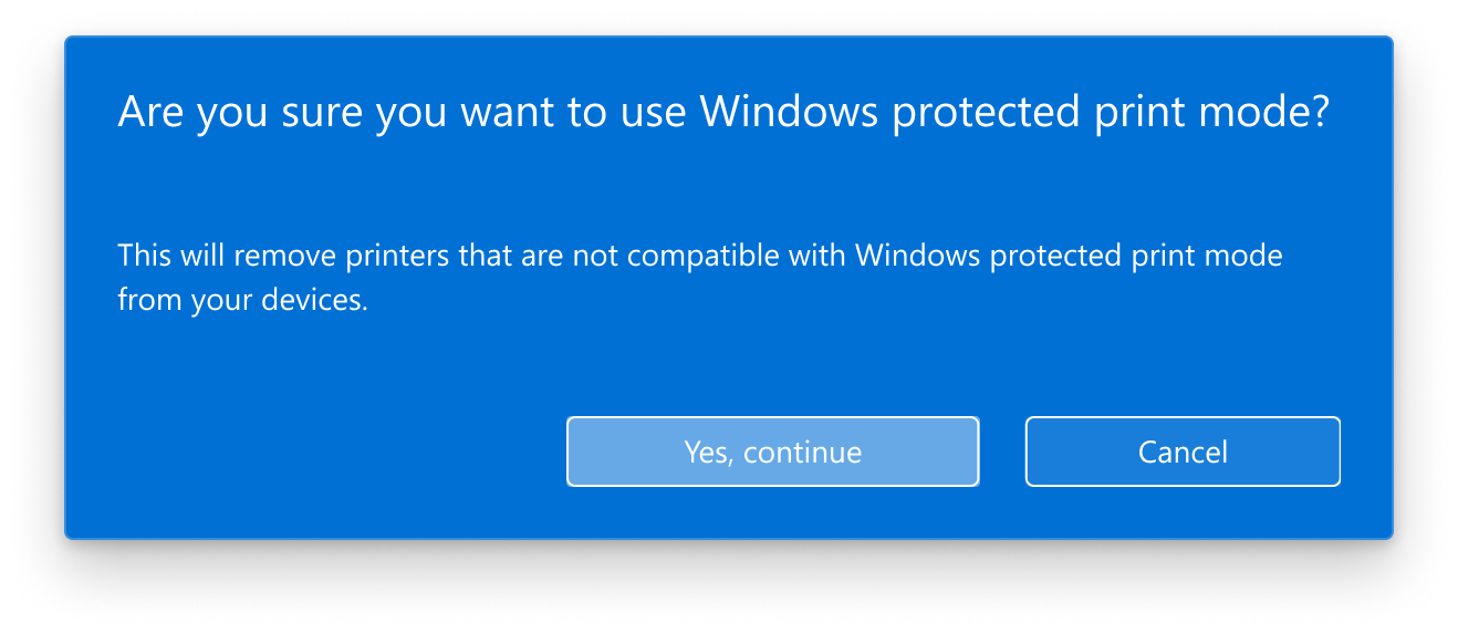 Windows Protected Print Mode