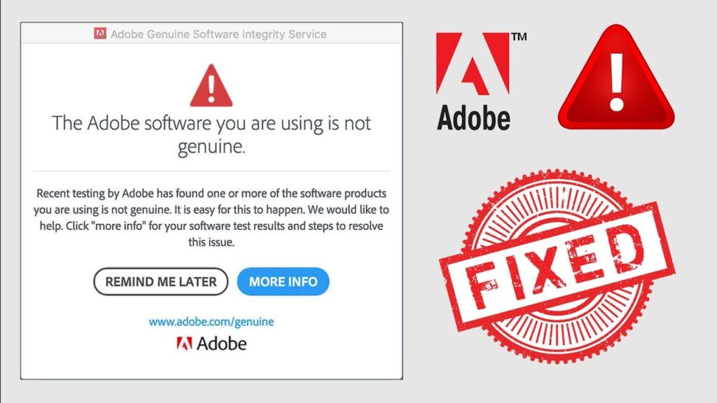 Remove Adobe Genuine Software Integrity notice on Mac and Windows