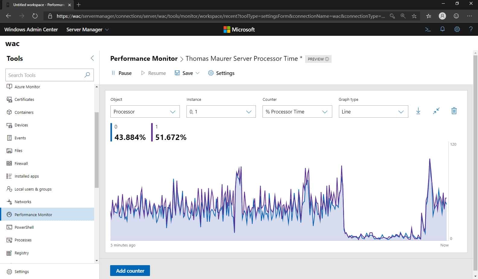 windows server center