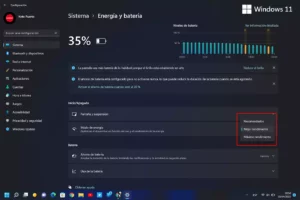 ahorro batería windows