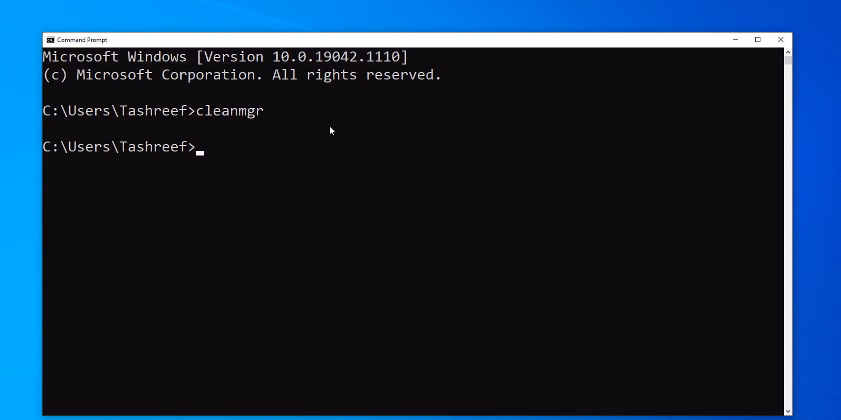 cmd clean