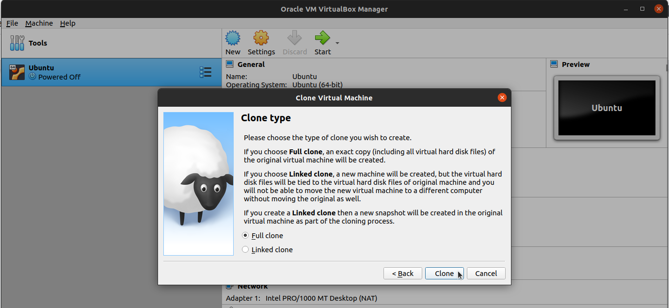 clonar virtualbox