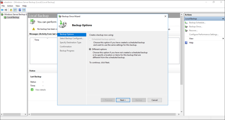 Cómo hacer backup completo en Windows Server paso a paso