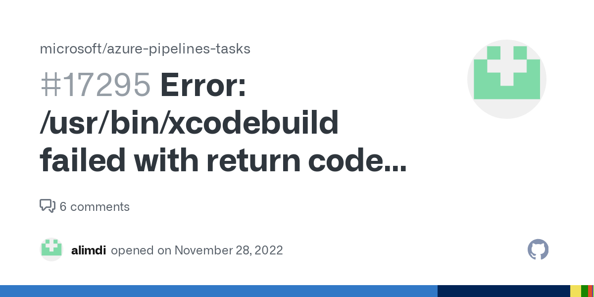 Explicación del error código 65 en xcodebuild